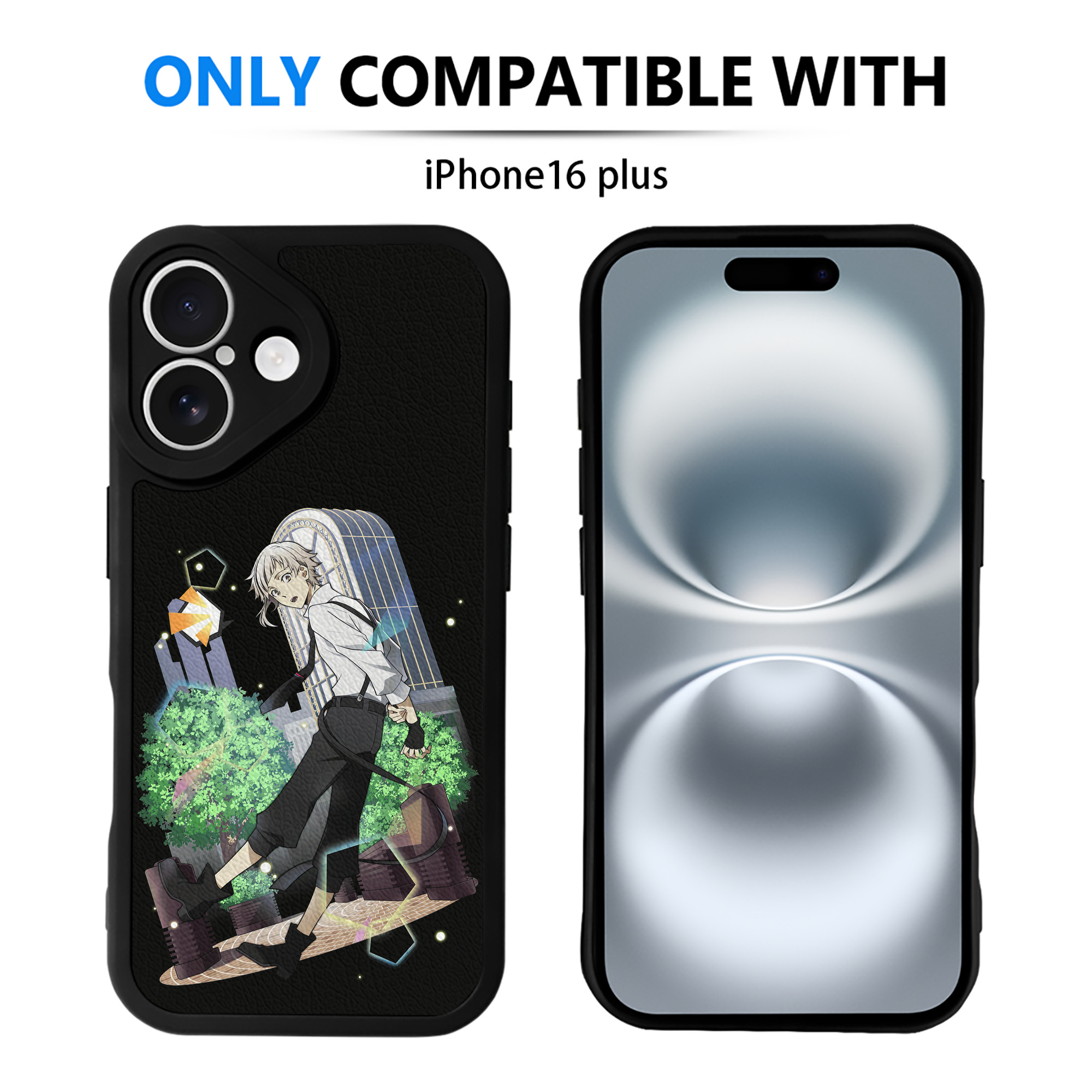 （画像用） 文豪ストレイドッグス Bungo Stray Dogs 【iPhone 16シリーズ対応】シリコンスマホケース（レザー調） 材質：シリコン